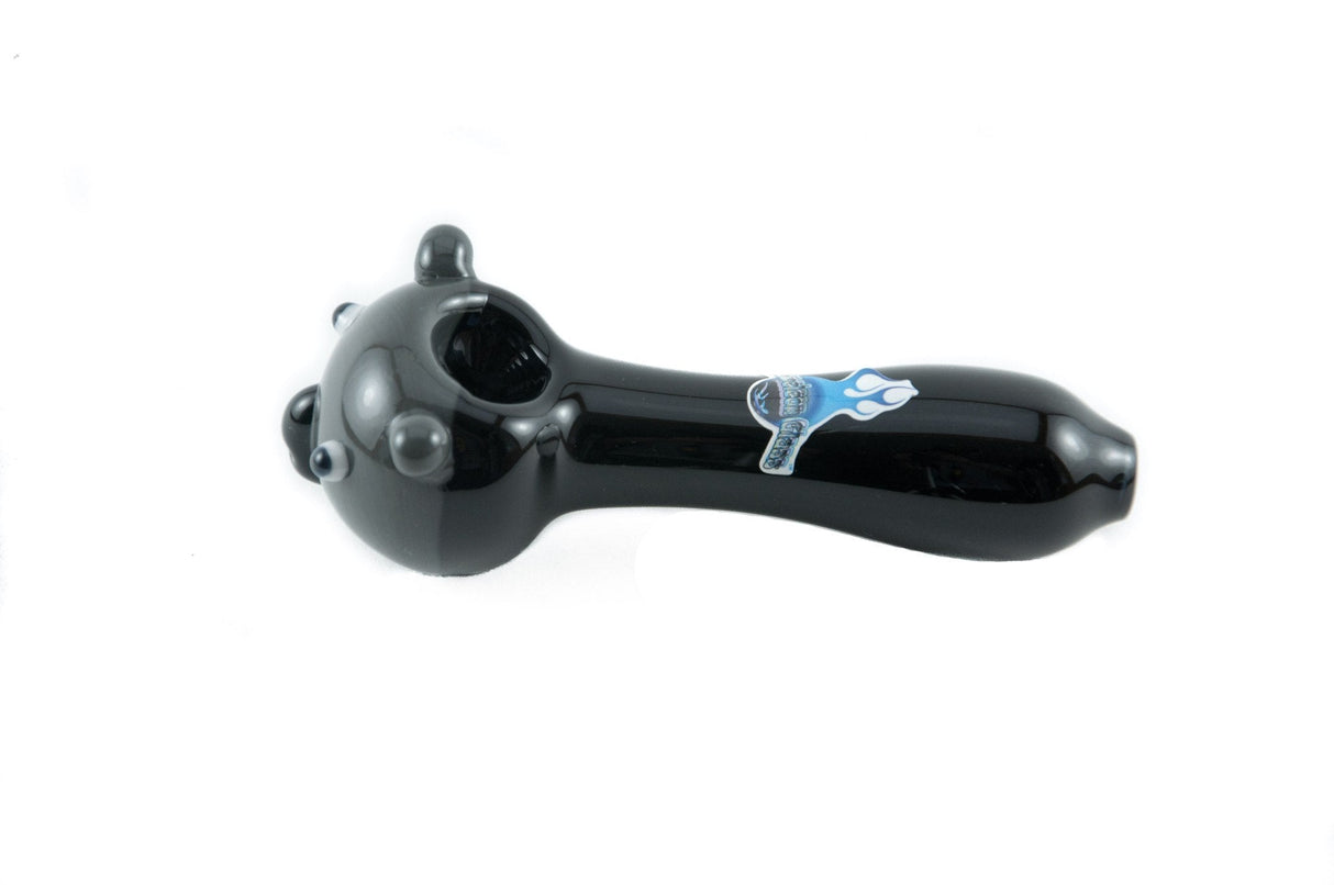 Chameleon Glass Dundee Koala Bear Hand Pipe, Thick American Glass, Side View - DankGeek