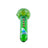 Chameleon Glass Itty Bitty Fritty Hand Pipe in Green, Top View, Compact Design for Easy Travel