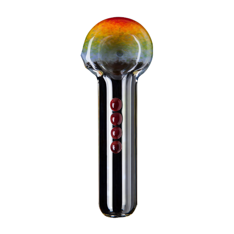 Chameleon Glass Itty Bitty Fritty Multi-Color Hand Pipe Front View on White Background