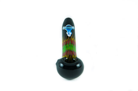 Razor Rasta Hand Pipe by Chameleon Glass - Available at DankGeek Online Headshop