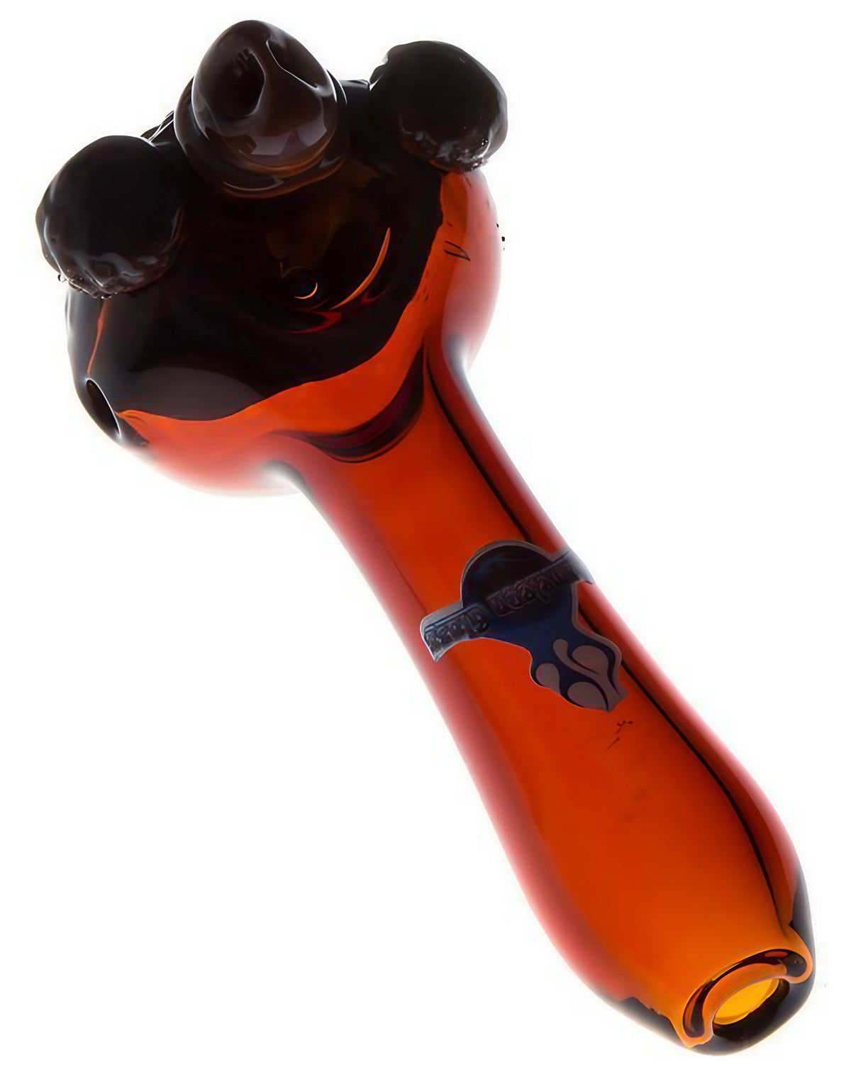 Chameleon Glass Smokey The Bear Borosilicate Hand Pipe - Angled View