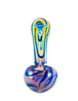 Chameleon Glass Space Cadet Hand Pipe, Borosilicate Glass, Front View on White