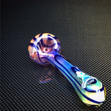 Chameleon Glass Space Cadet Hand Pipe - Borosilicate Glass, Angled Side View
