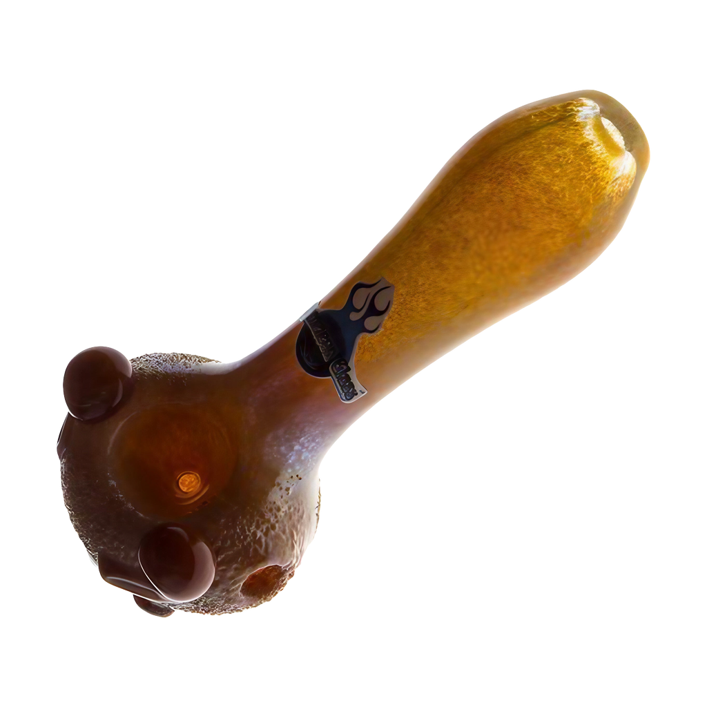 Chameleon Glass Teddy Bear Borosilicate Glass Pipe Side View