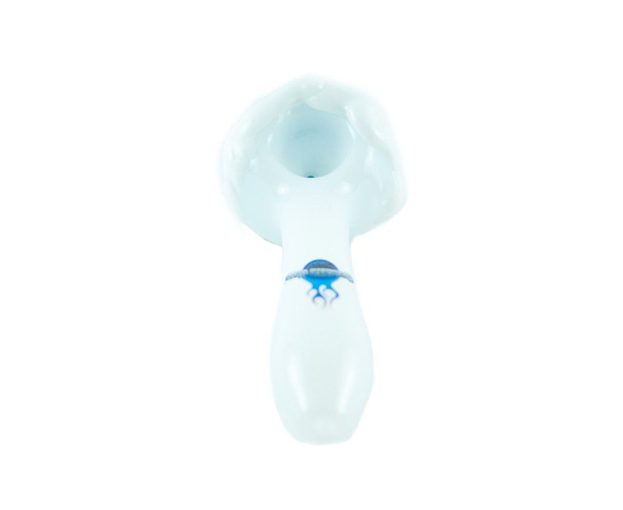 Chameleon Glass Yeti Hand Pipe, Limited Edition, Thick USA Glass, Top View