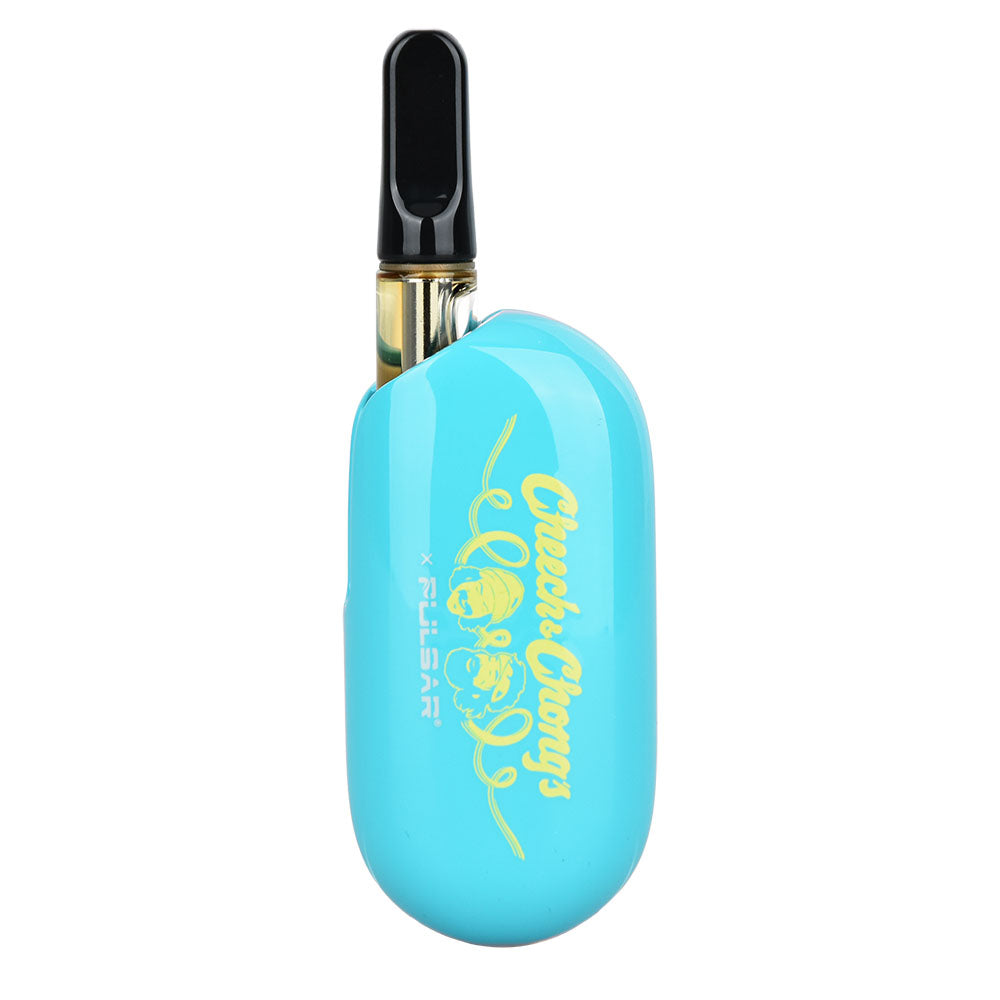Pulsar Cheech & Chong Obi Vape Battery, 650mAh in Blue, Front View with Logo