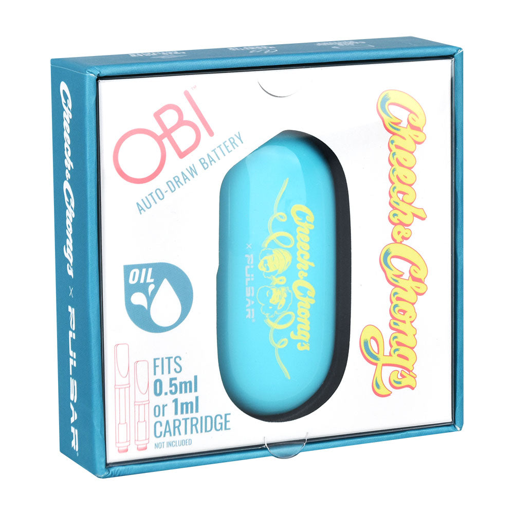 Pulsar Obi Auto-Draw Vape Battery in box, 650mAh, Cheech & Chong design, for concentrates