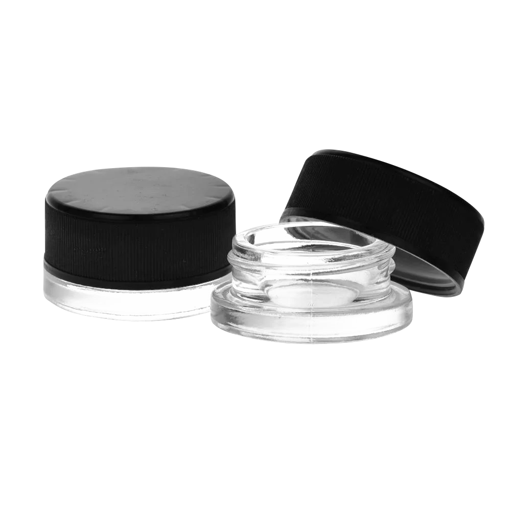 Borosilicate Glass Concentrate Jar with Child Resistant Lid, 20 Pack, Front View