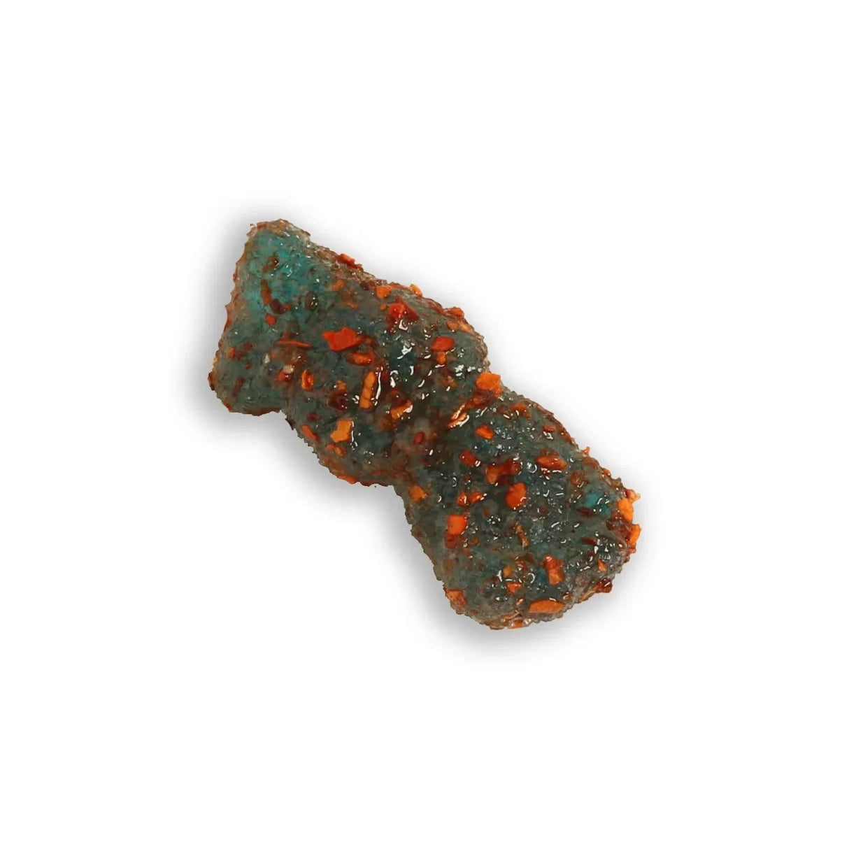 Chilli Bomba Sour Buddies 8oz candy pack on white background, top view