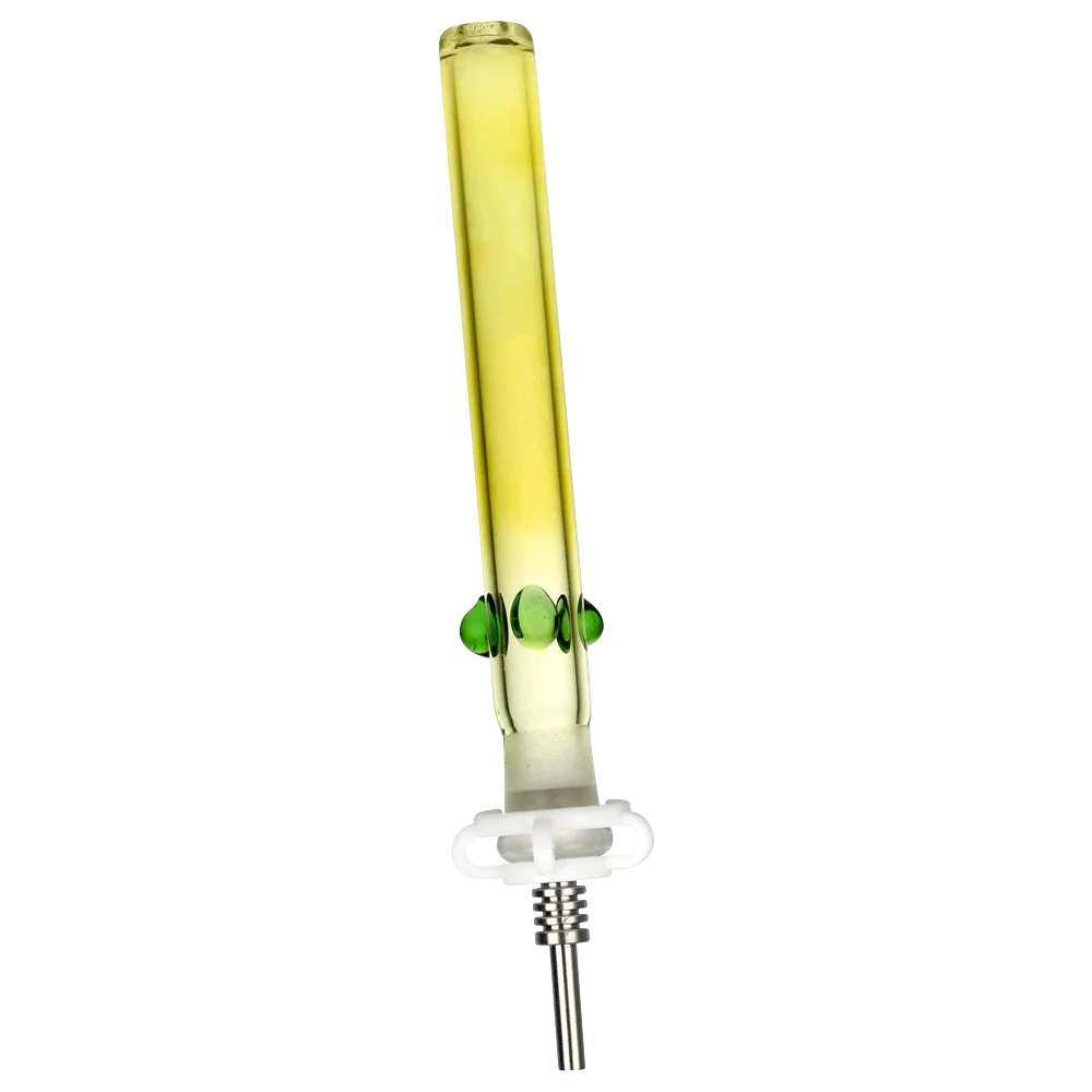 Fumed Classic Glass Honey Vapor Straw Collector with Titanium Tip, 6" for Concentrates