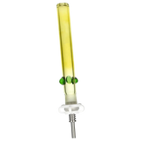 Fumed Classic Glass Honey Vapor Straw Collector with Titanium Tip, 6" for Concentrates