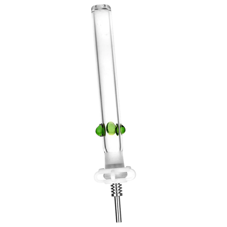 6" Classic Glass Honey Vapor Straw Collector with Titanium Tip, Side View