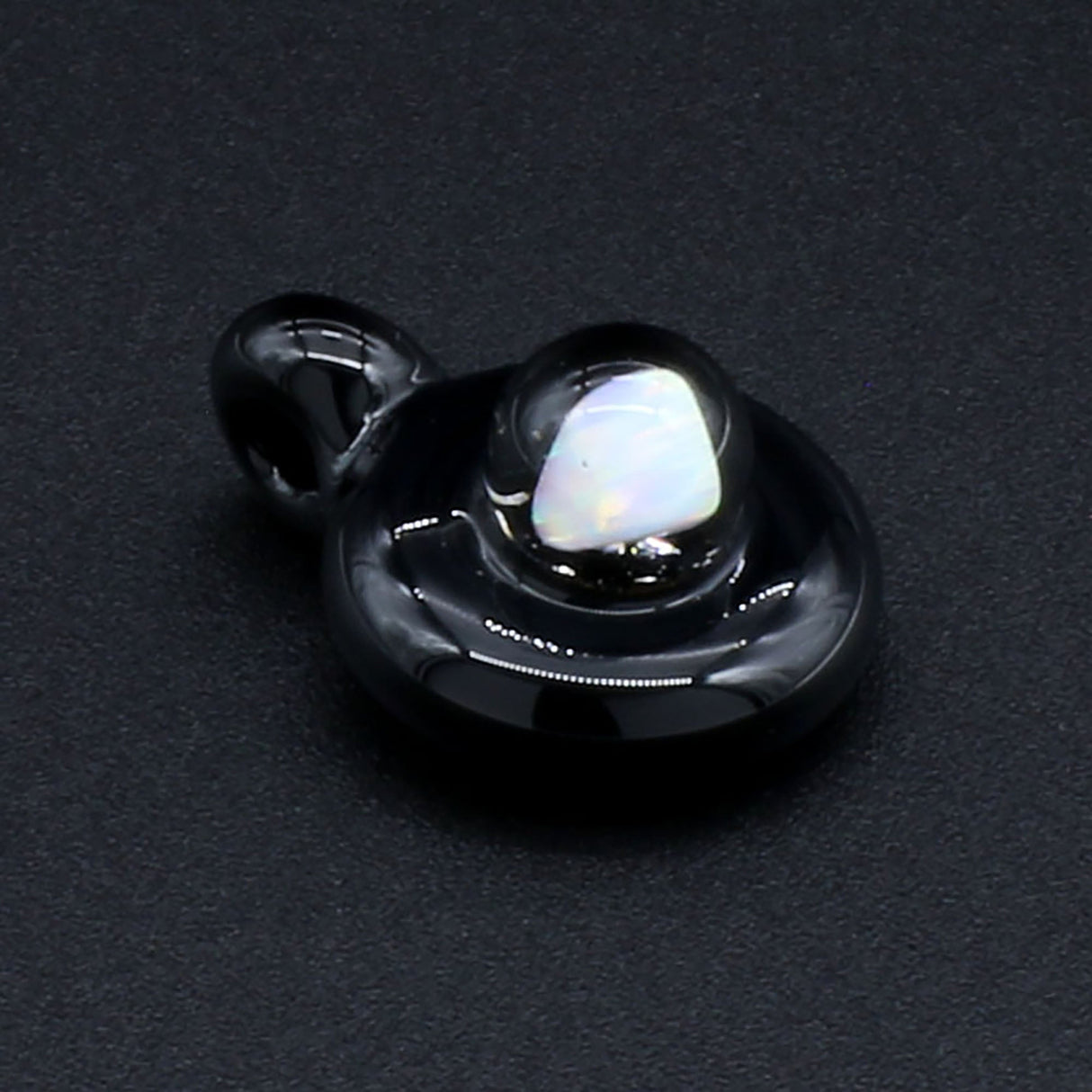 Clayball Glass "Black Jack" Heady Sherlock Dab Set, top view on black background