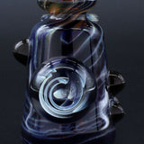 Clayball Glass "Black Moon" Heady Sherlock Dab Rig, 10" tall, 14mm joint, USA made, top view