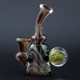 Clayball Glass "Blood Moon" Heady Sherlock Dab Rig, 5" tall, USA made, for concentrates