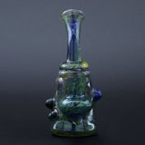Clayball Glass "Dichroic Dreams" Heady Sherlock Dab Rig front view on dark background