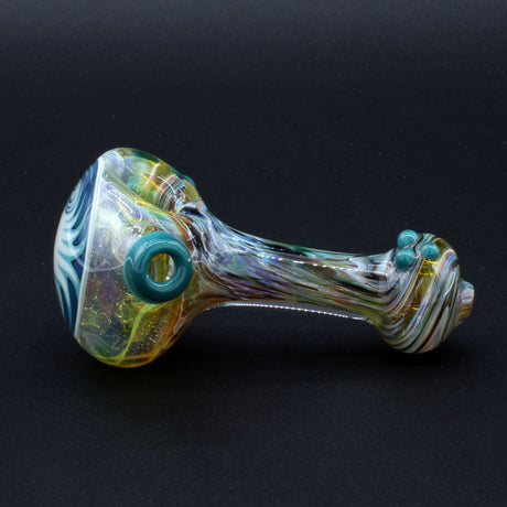 Clayball Glass "Duality Nebula" Heady Spoon Pipe, Borosilicate, USA-Made, Side View