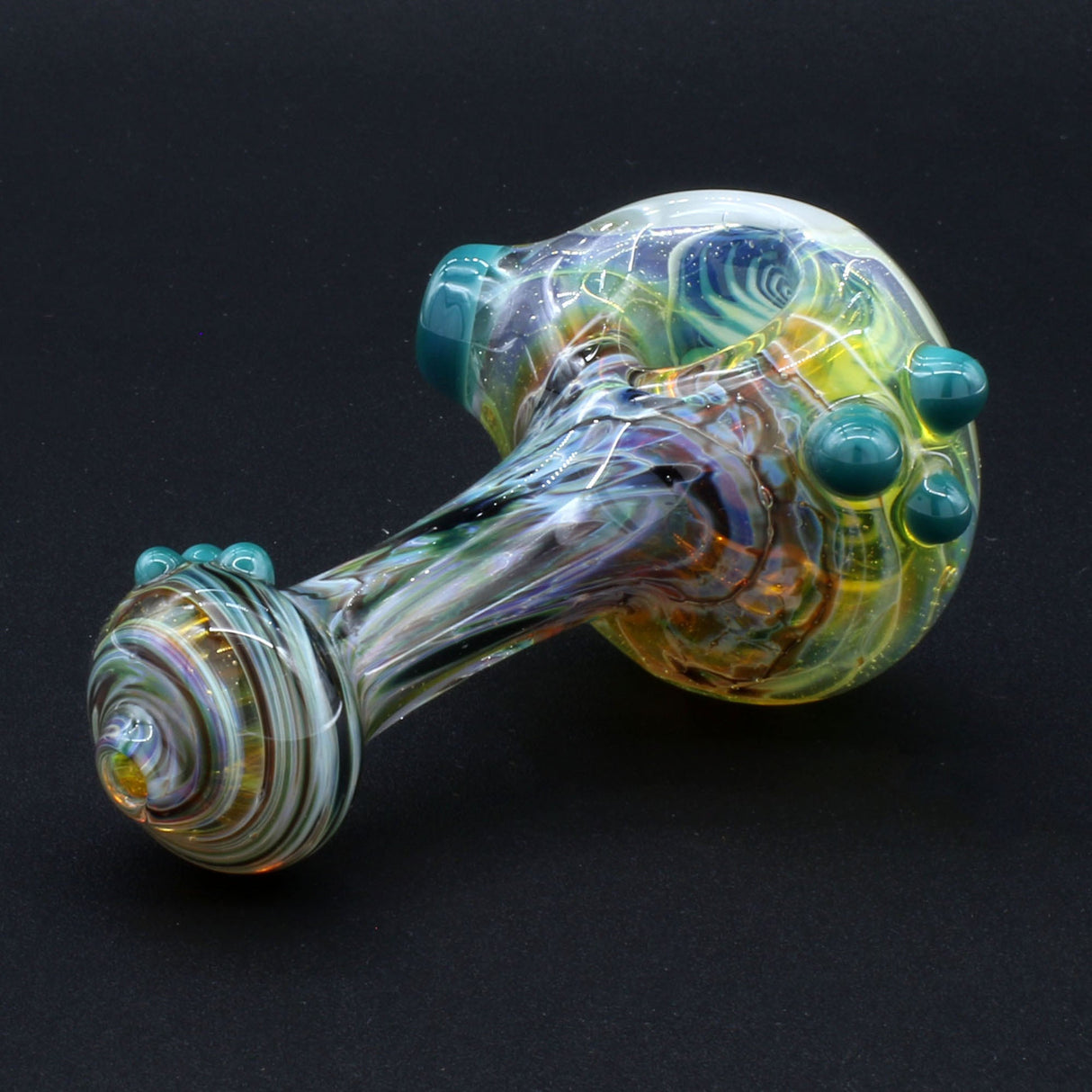 Clayball Glass "Duality Nebula" Heady Spoon Hand-Pipe, Borosilicate Glass, USA Made