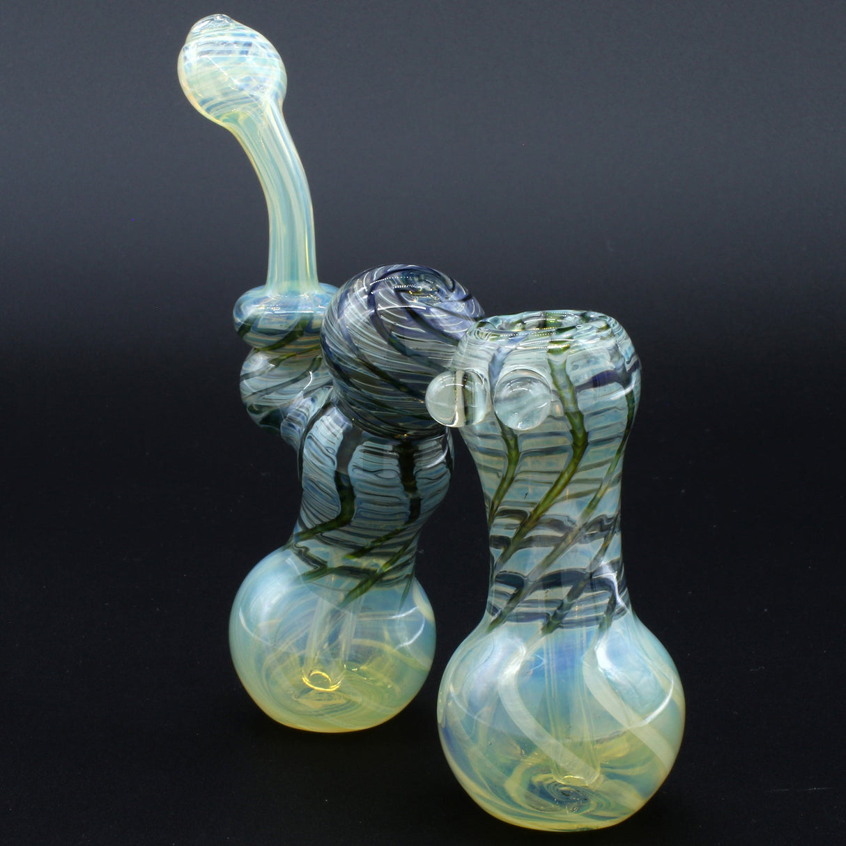 Clayball Glass "Dub-Bubb" Sherlock Double Bubbler, Heady Borosilicate Glass, USA Made