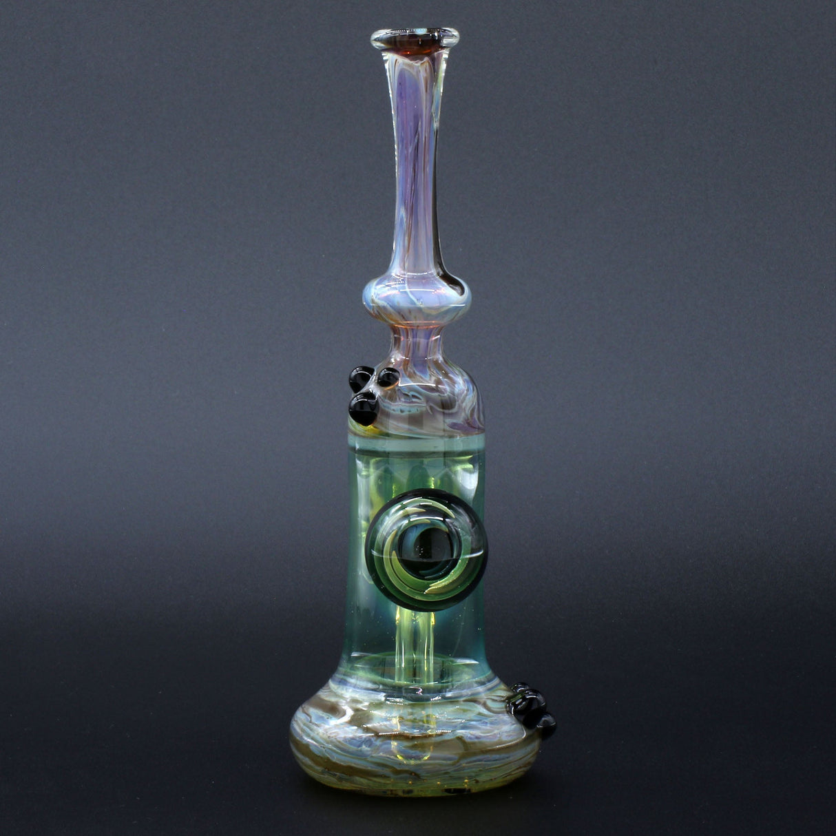 Clayball Glass "Enclave Nebula" Heady Sherlock Dab-Rig, 8" tall, 14mm joint, USA made