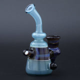 Clayball Glass "Opal Nebula" Heady Sherlock Dab Rig with angled neck and deep bowl
