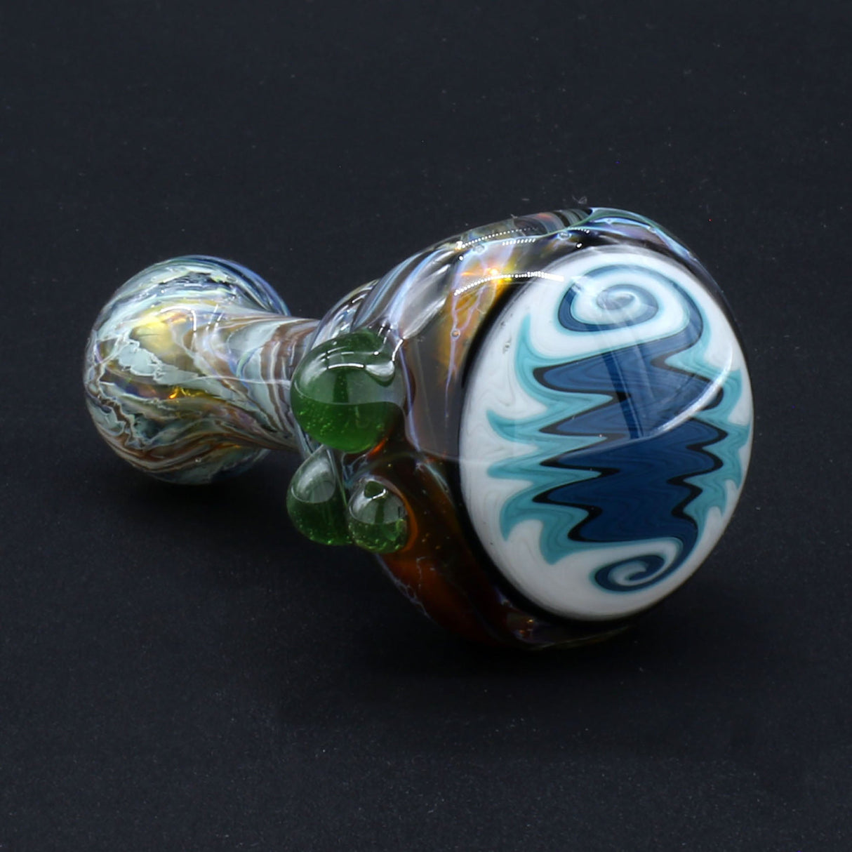 Clayball Glass "Sun Reversal Nebula" Heady Spoon Pipe, Borosilicate Glass, USA Made