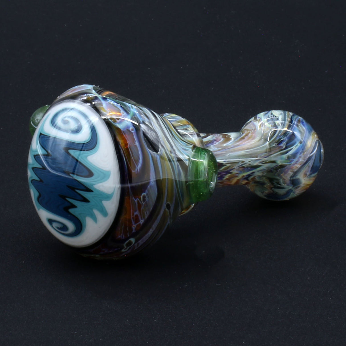 Clayball Glass "Sun Reversal Nebula" Heady Spoon Pipe, Borosilicate, USA Made