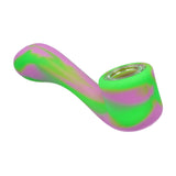 Colorful Sherlock Silicone Pipe by Valiant Distribution, Portable 4.5" Design for Dry Herbs