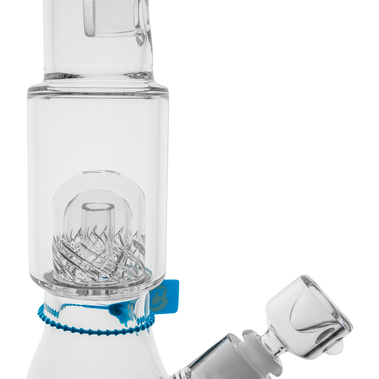 Cookies Beaker 2 Da Dome Bong in Borosilicate Glass with Glass on Glass Joint - Side View