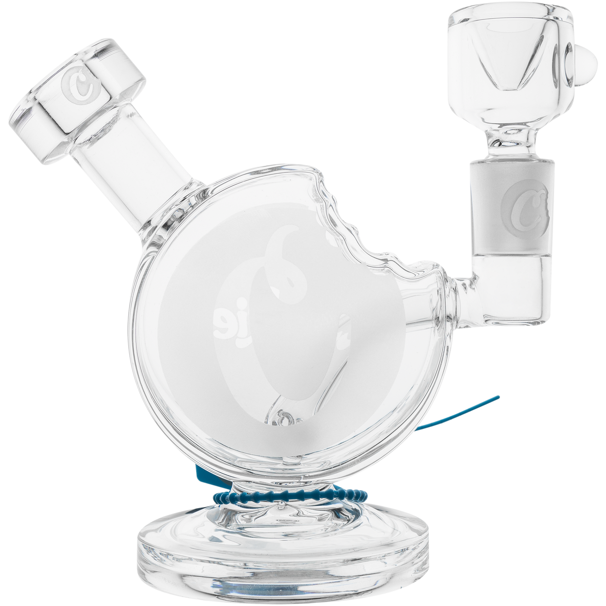 Cookies Bite Bubbler made of Borosilicate Glass - Front View on White Background