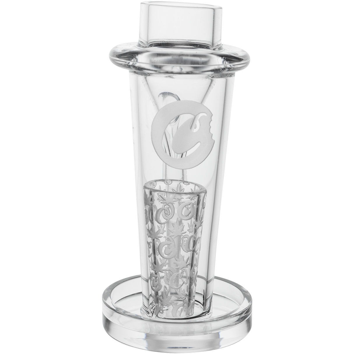 Cookies Drip Banger made of Quartz, front view on seamless white background