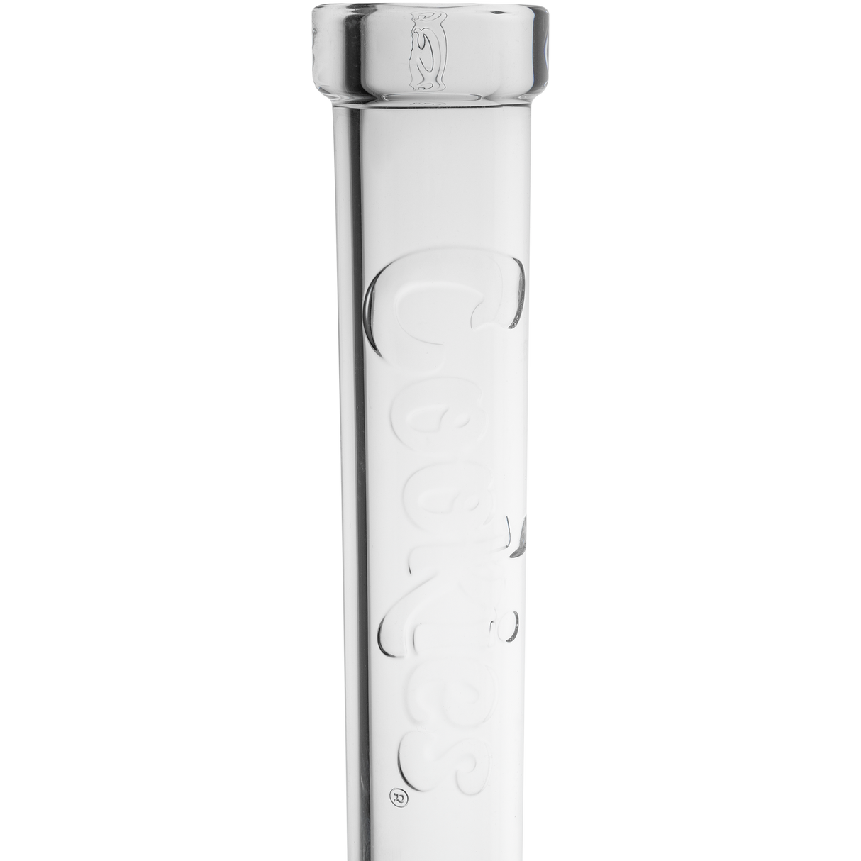 Cookies Flame Beaker 7mm Bong in Borosilicate Glass with Heavy Wall Design - Front View