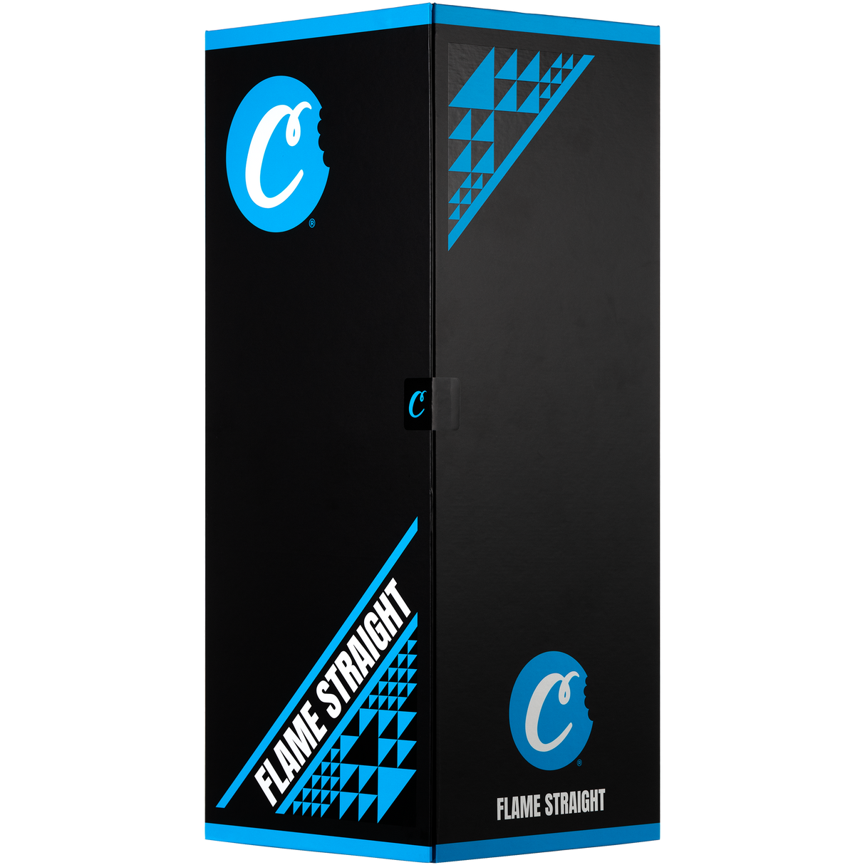 Cookies Flame Straight 7mm Bong with Heavy Wall Borosilicate Glass - Front View