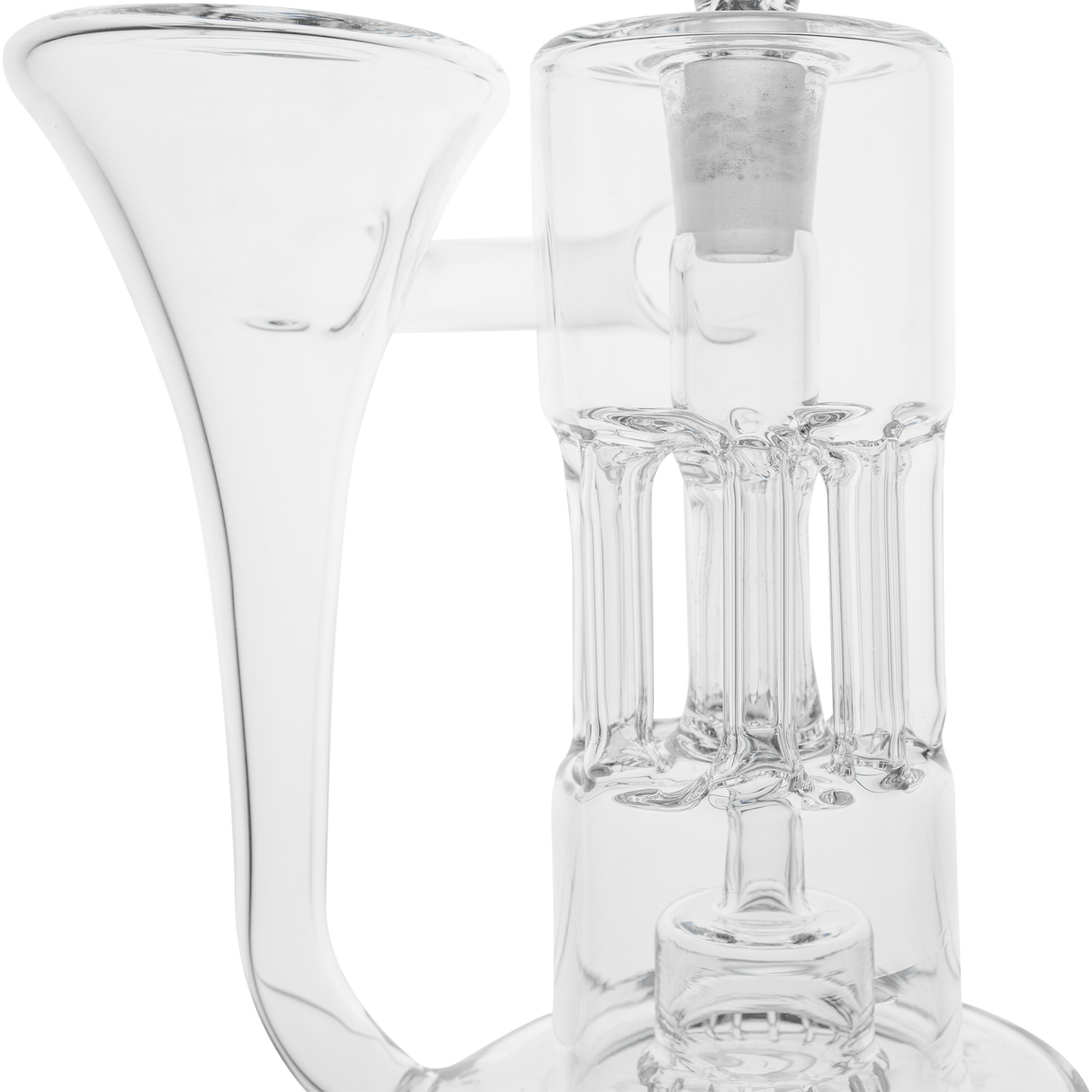 Cookies Flowcycler Dab Rig with Recycler Percolator - Clear Borosilicate Glass, Front View