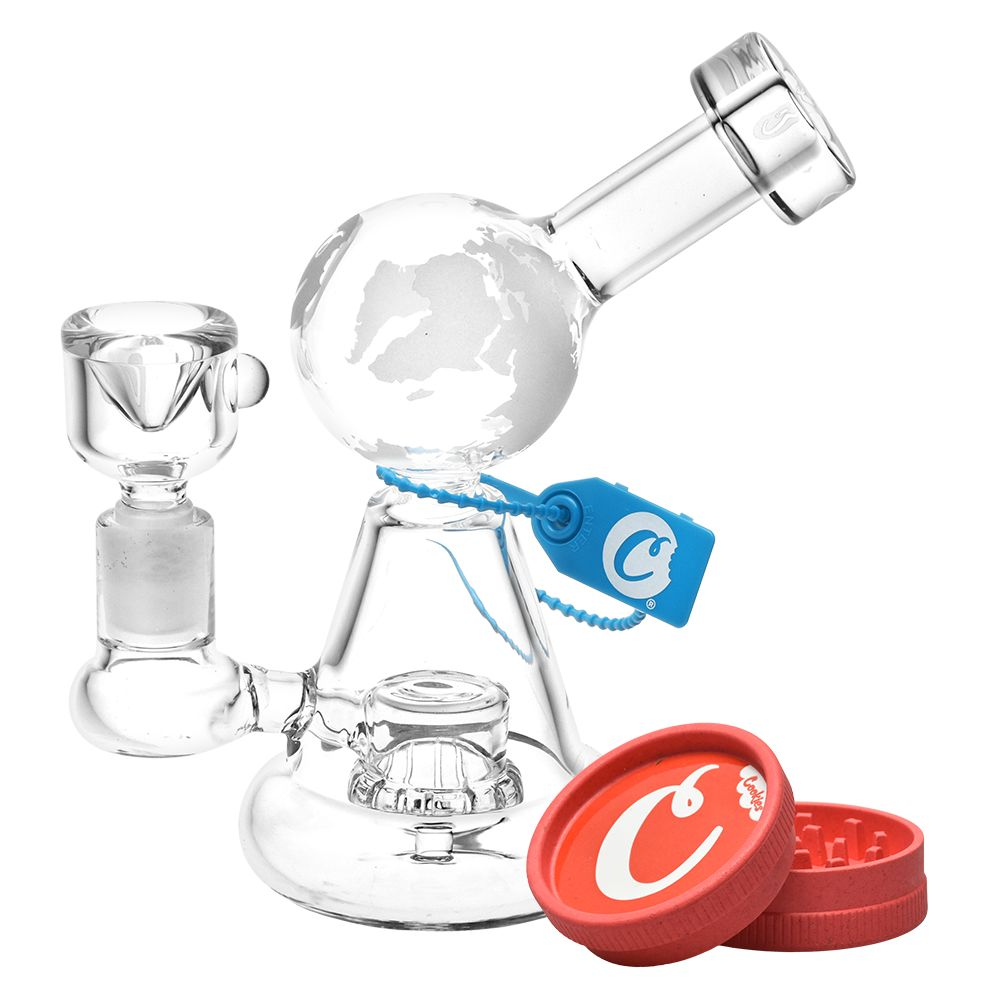 Cookies Globe Glass Water Pipe | 6.5" | 14mm F