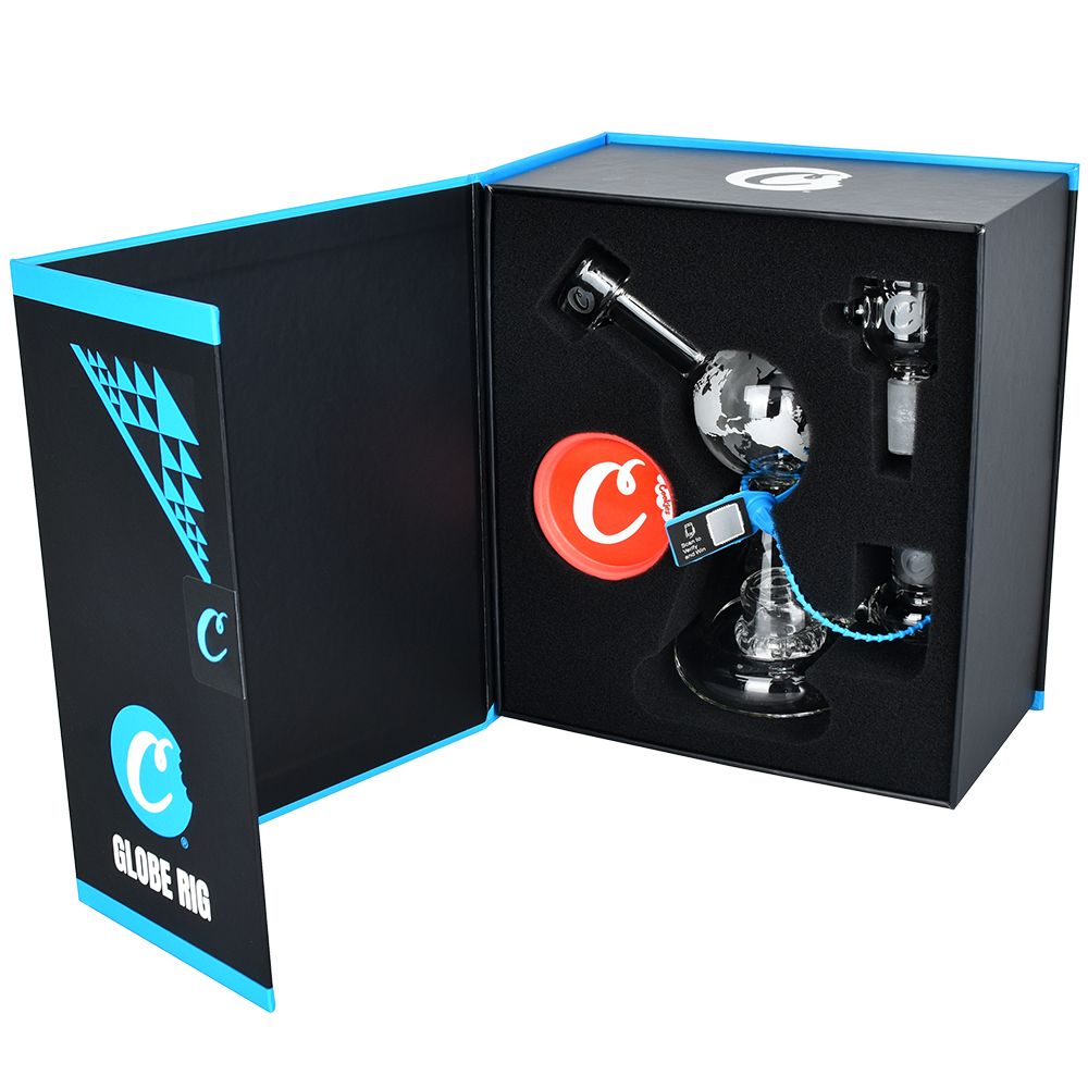 Cookies Globe Glass Water Pipe | 6.5" | 14mm F