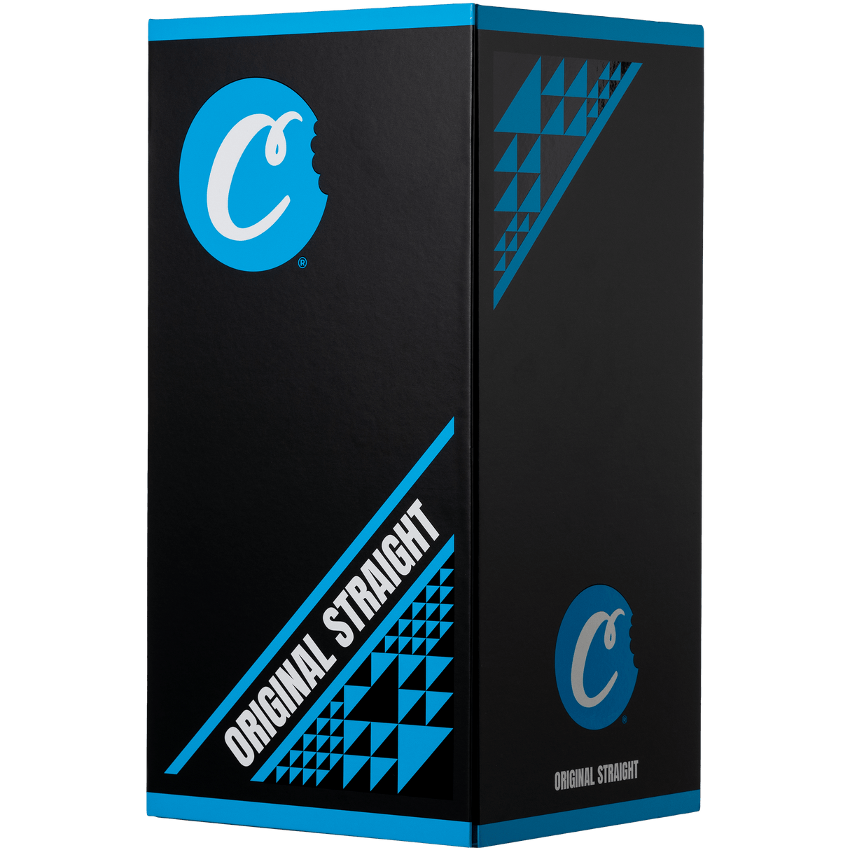 Cookies Original Straight Bong packaging, front view with vibrant design on black background
