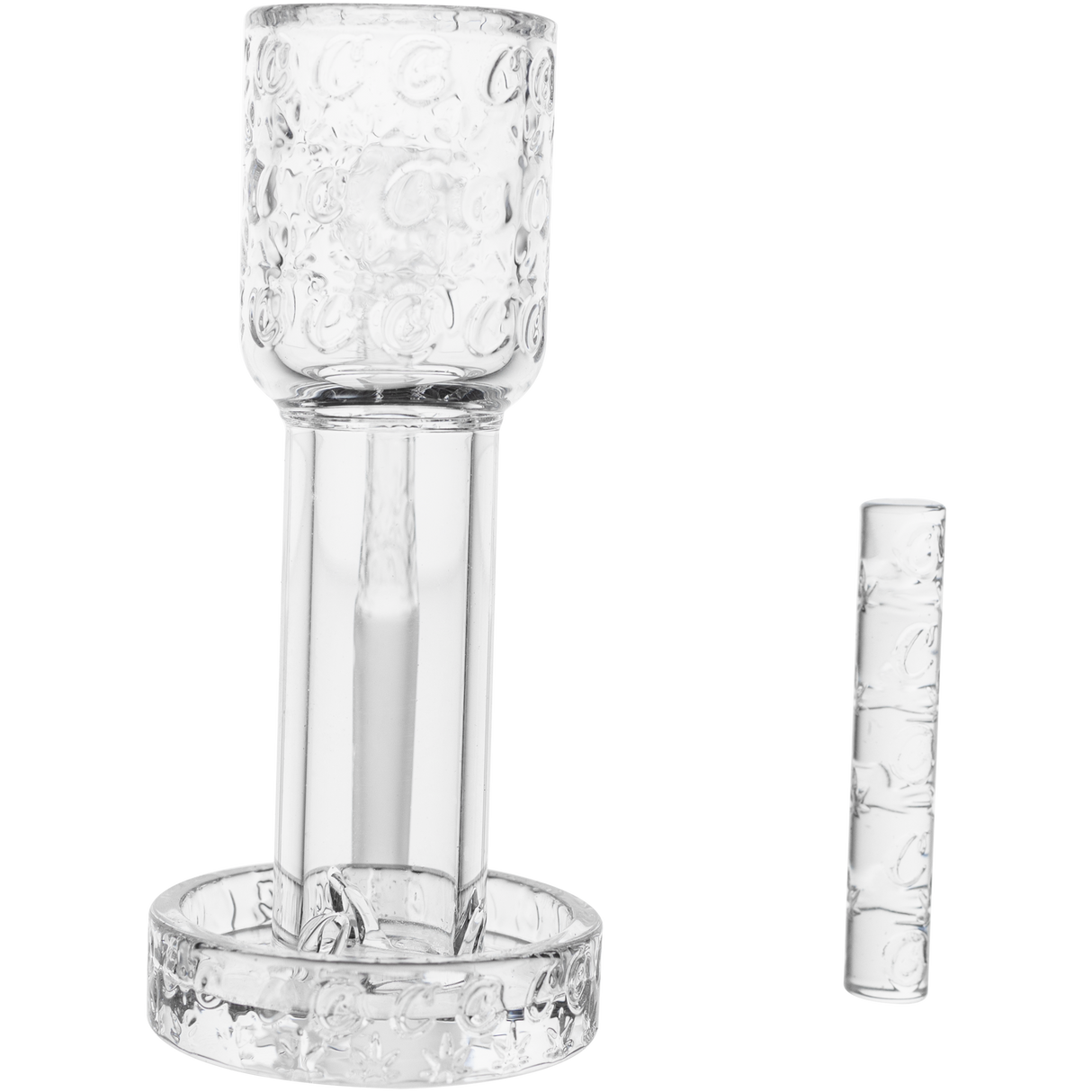 Cookies Slurper Banger made of Quartz - Front View on Seamless White Background