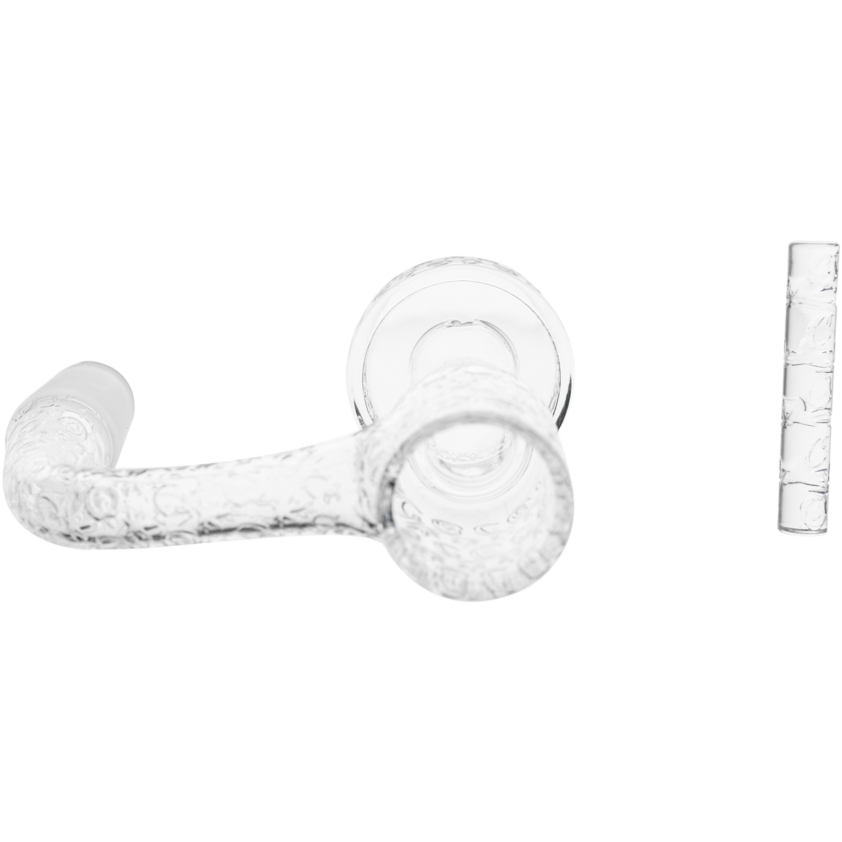 Cookies Slurper Banger made of Quartz, side view on white background, for dab rig customization