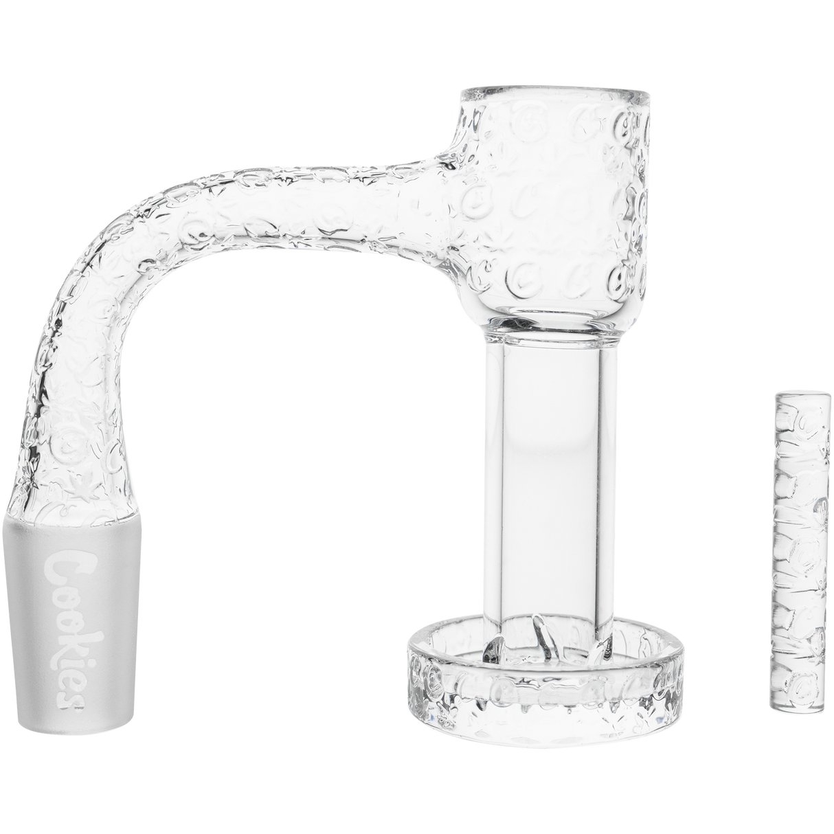Cookies Slurper Banger made of Quartz for Dab Rigs - Clear with Cookies Branding
