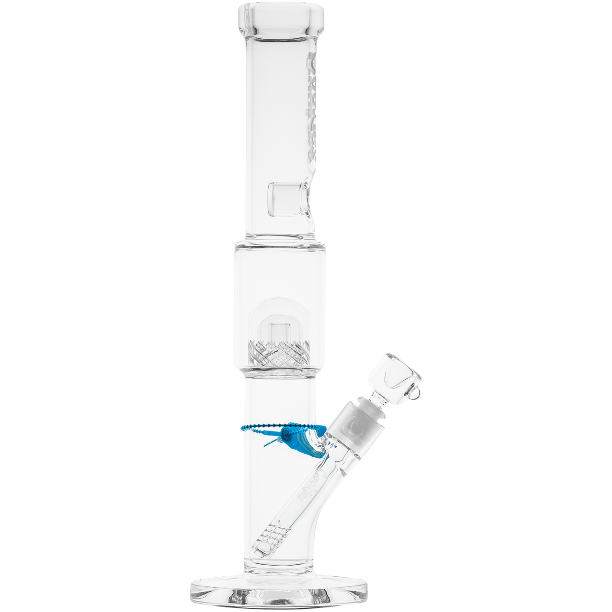 Cookies Straight 2 Da Dome Borosilicate Glass Bong Front View on White Background