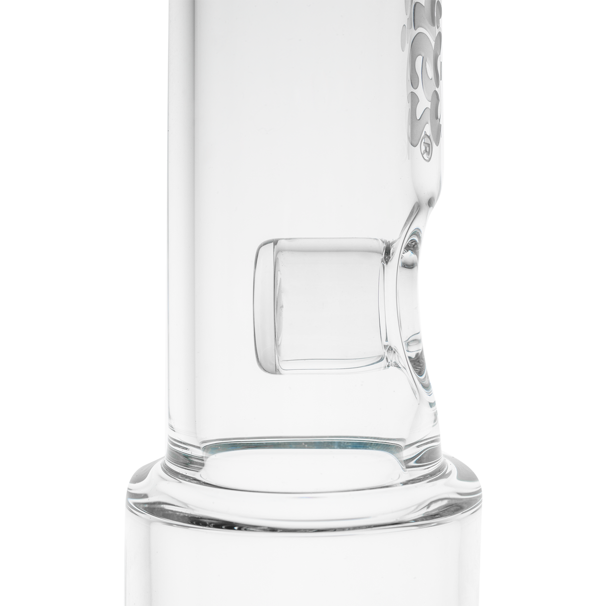 Cookies Straight 2 Da Dome Bong close-up, clear borosilicate glass with logo