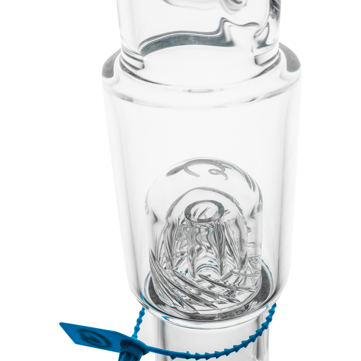 Cookies Straight 2 Da Dome Bong close-up, borosilicate glass, clear with logo