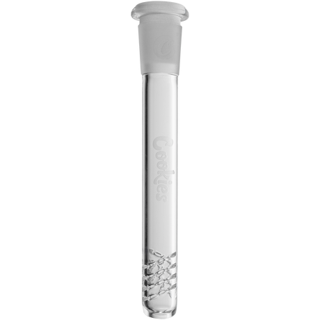 Cookies Twist Downstem 4" made of Borosilicate Glass for Bongs, front view on white background