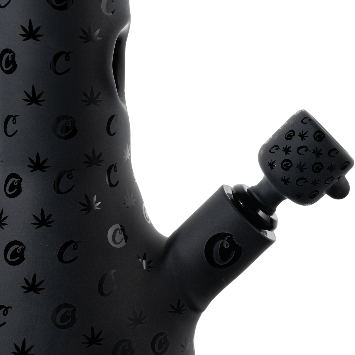 Cookies V Beaker Bong in Borosilicate Glass with Iconic Branding - Side View