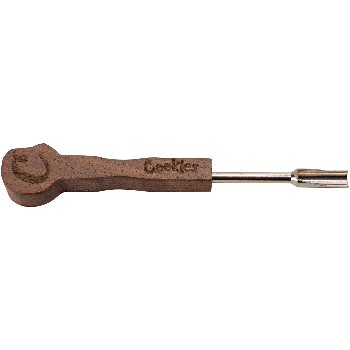 Cookies Wax Tool with Titanium Scoop for Dab Rigs, featuring durable build and engraved logo