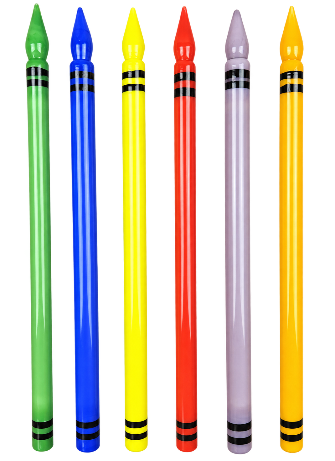 AFM Crayon Glass Dabber Tools in various colors, front view, ideal for precise dab rig use