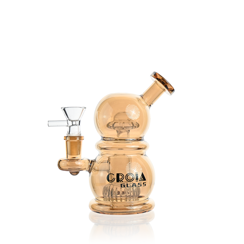 6" Mini Egg Water Pipe with Crown Perc | Croia Glass
