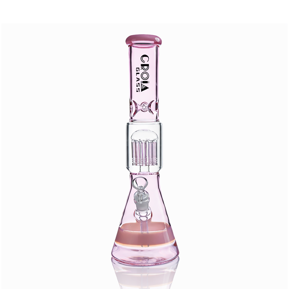 15" Beaker Bong with Tree Perc and Ice Catcher | Croia Glass