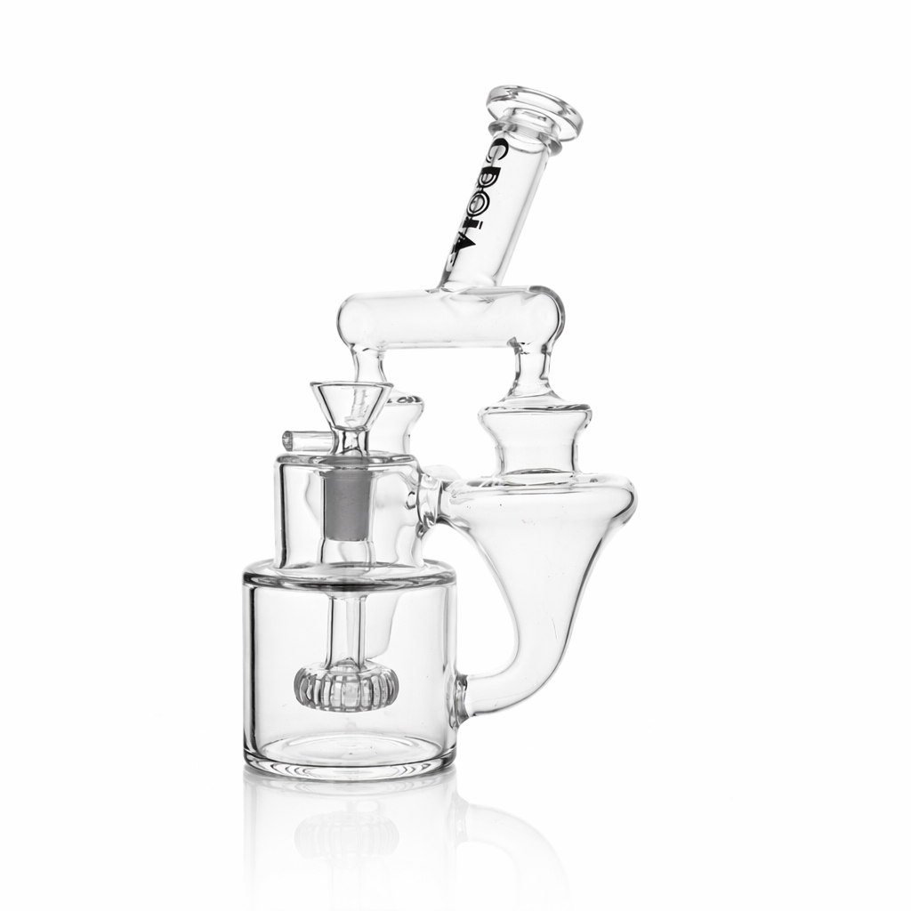 8" Twin Vortex Recycler Scientific Glass Water Pipe | Croia Glass